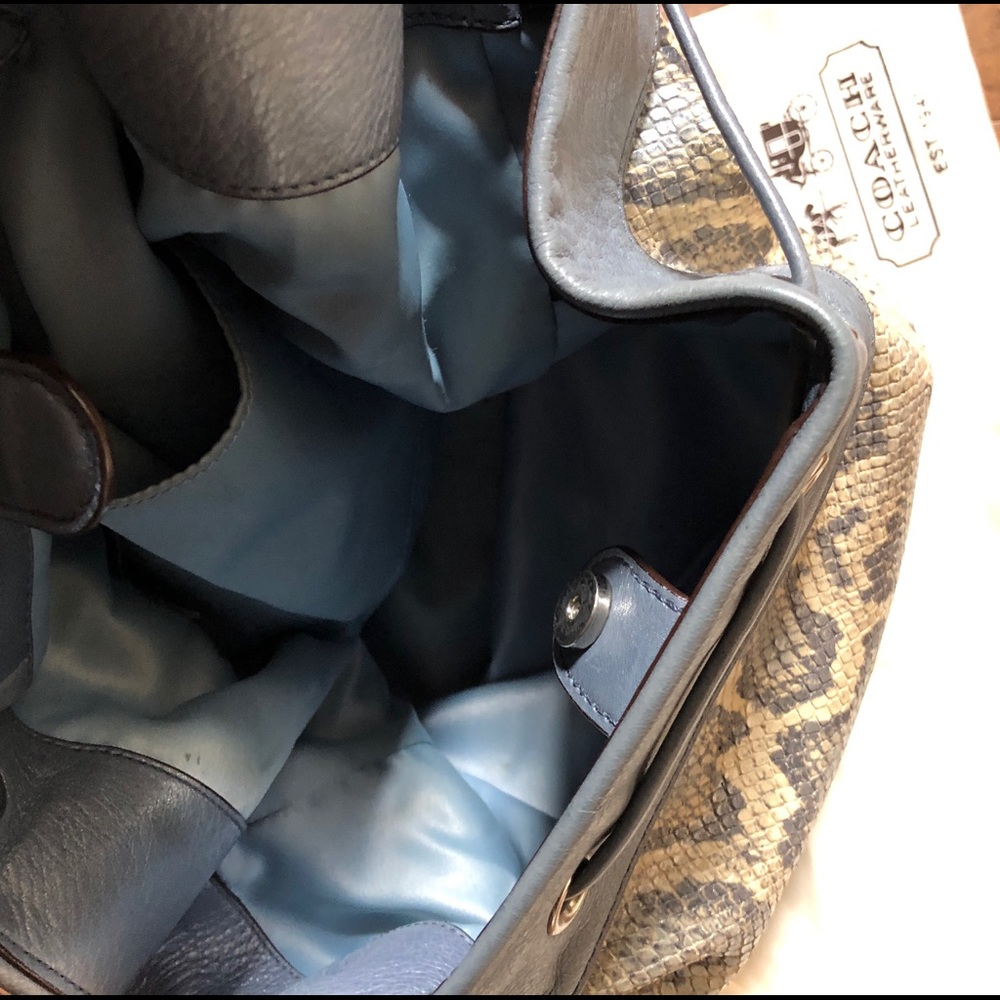 Coach Madison Python Marielle Leather Shoulder Bag - Picture 7 of 8